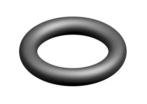Schwarzer O-Ring mit ringförmiger Form, hergestellt von Bosch. Das Produkt ist elastisch und wird häufig in verschiedenen Anwendungen zur Abdichtung eingesetzt.
